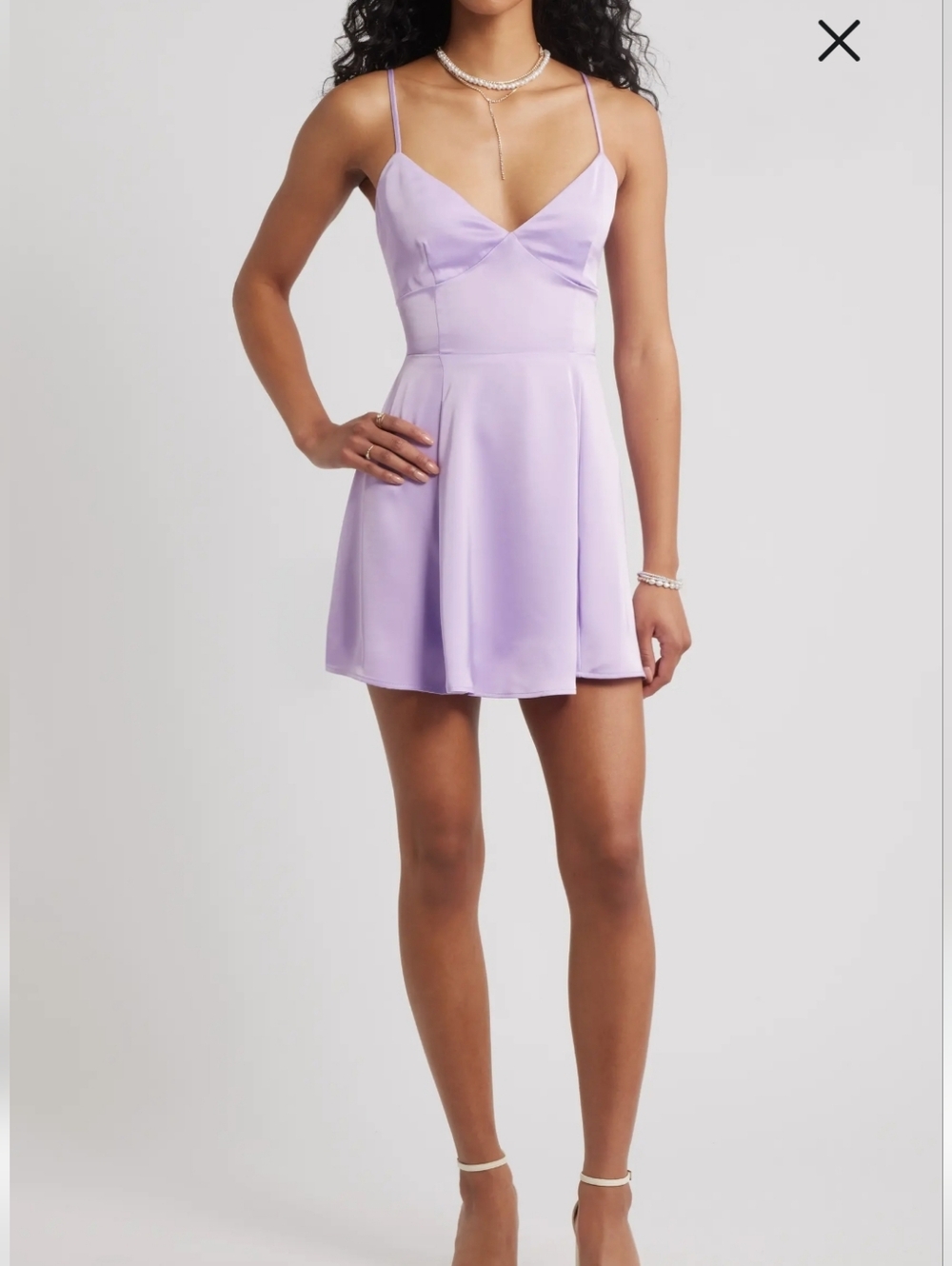 BP Lace Up Purple Feminim Mini Dress Size Medium